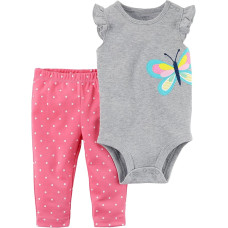 Carter's Baby Girls' 2-Pc. Butterfly Bodysuit and Pants Set 