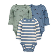 Carter's Baby Boy 3-Pack Long Sleeve Bodysuits