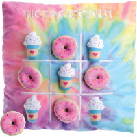 iscream Summer Camp Games Tic Tac Donut 13" Fleece Activity Game Pillow for Camp, Troops, and More! iscream Summer Camp Games Tic Tac Donut 13" Fleece Activity Game Pillow for Camp, Troops, and More!